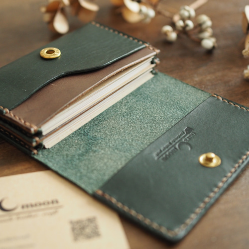 美品】GANZO CORDOVAN R.C. ササマチ名刺入れ GANZO 名刺入れ ダーク