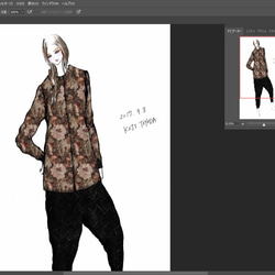 【1点もの・デザイン画付き】ゴブラン織りノーカラーソフトジャケット（KOJI TOYODA） 6枚目の画像