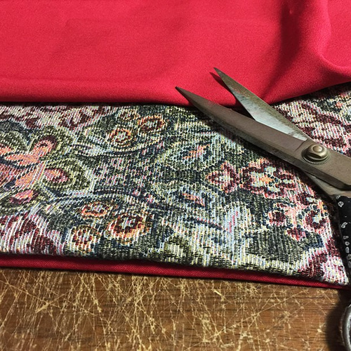 1点もの・デザイン画付き】ベルト付きゴブラン織りアシメトリー  