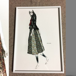 【1点もの・デザイン画付き】ゴブラン織りアシメトリースカート（KOJI TOYODA） 2枚目の画像