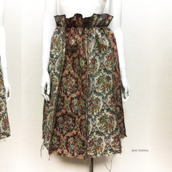【1点もの・デザイン画付き】ゴブラン織りアシメトリースカート（KOJI TOYODA） 4枚目の画像