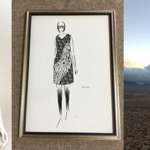 1点もの・デザイン画付き】湾曲切り替えワンピース（KOJI TOYODA  