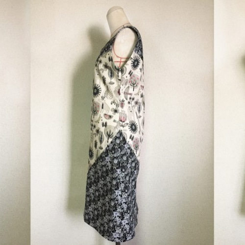 1点もの・デザイン画付き】湾曲切り替えワンピース（KOJI TOYODA  