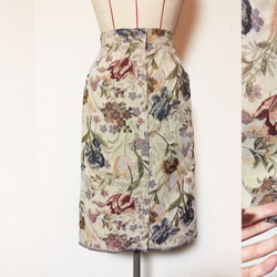 【1点もの・デザイン画付き】ゴブラン織りタイトスカート （KOJI TOYODA） 3枚目の画像