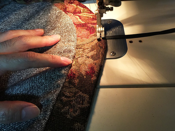 【1点もの・デザイン画付き】ゴブラン織り×ツイードソフトジャケット（KOJI TOYODA） 6枚目の画像