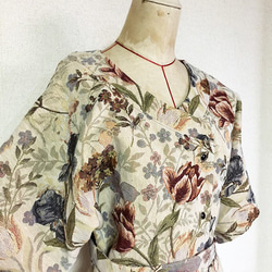 【1点もの・デザイン画付き】着物スリーブゴブラン織りワンピース（KOJI TOYODA） 8枚目の画像