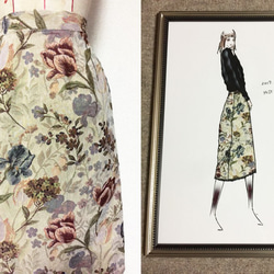 【1点もの・デザイン画付き】ゴブラン織りスカート（KOJI TOYODA） 2枚目の画像