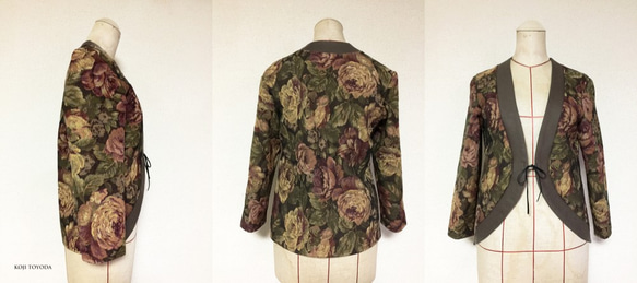 【1点もの・デザイン画付き】ゴブラン織りソフトジャケット（KOJI TOYODA） 3枚目の画像