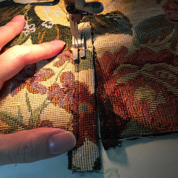 【1点もの・デザイン画付き】ゴブラン織りボックスプリーツ切り替えワンピース（KOJI TOYODA） 8枚目の画像