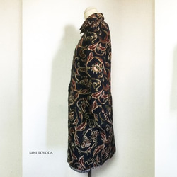 【1点もの・デザイン画付き】ゴブラン織りネイビーワンピース（KOJI TOYODA） 3枚目の画像