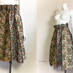 【1点もの・デザイン画付き】ゴブラン織りハイウエスト8枚接ぎスカート（KOJI TOYODA） 4枚目の画像