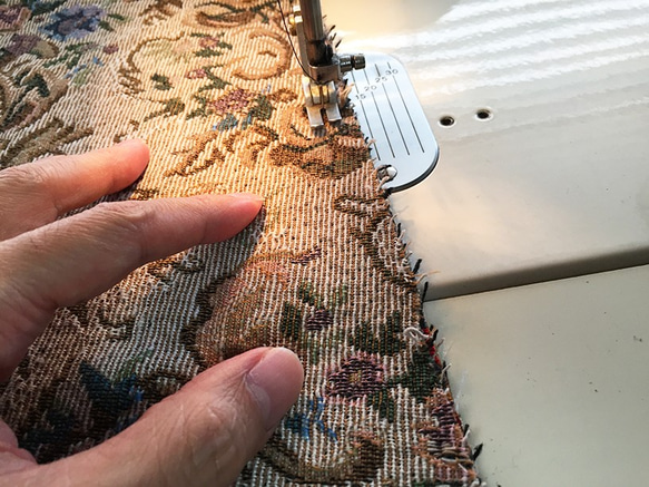 【1点もの・デザイン画付き】ゴブラン織りハイウエスト8枚接ぎスカート（KOJI TOYODA） 5枚目の画像