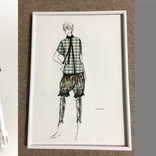 1点もの・デザイン画付き】タイ付きチェック柄ブラウス（KOJI TOYODA 