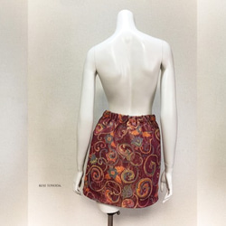 【1点もの・デザイン画付き】ゴブラン織り膝上光沢スカート（KOJI TOYODA） 3枚目の画像