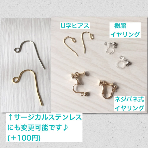 カニのミニミニピアスorイヤリング ピアス（フック・チェーン