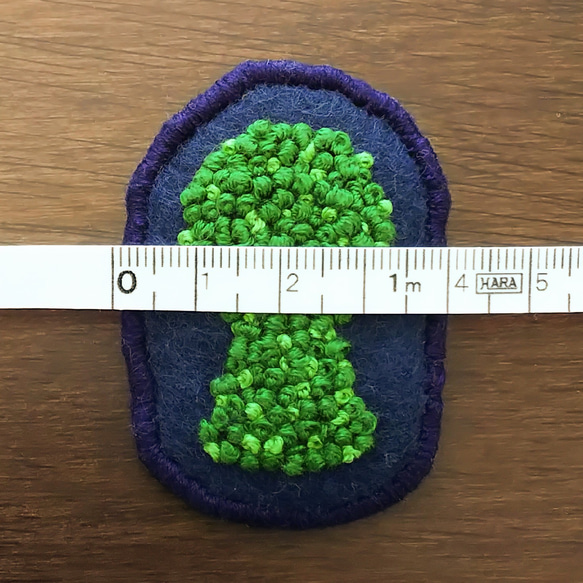 箸墓古墳 刺繍ブローチ 3枚目の画像