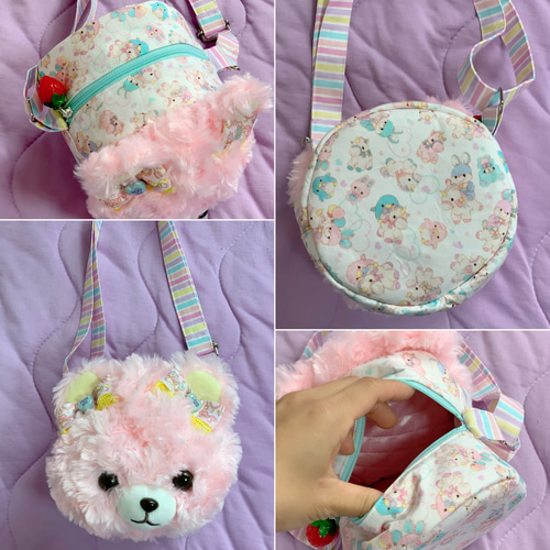 ショルダーバッグ ゆめかわ くま ポシェット パステルカラー  