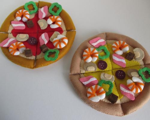 ピザやさんごっこ フェルトおままごと お店やさんごっこ おうち遊び