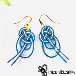 水引ピアス☆あわじ結び♡*ご縁を結ぶ水引* ピアス（スタッド・一粒