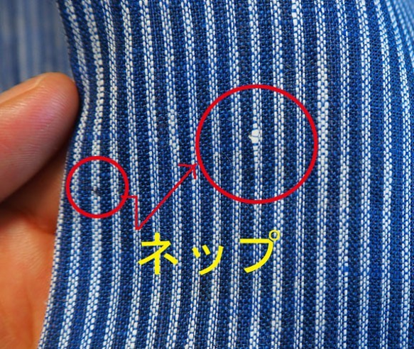 リネン100％　テーパードクロップドパンツ（ブルー） 9枚目の画像