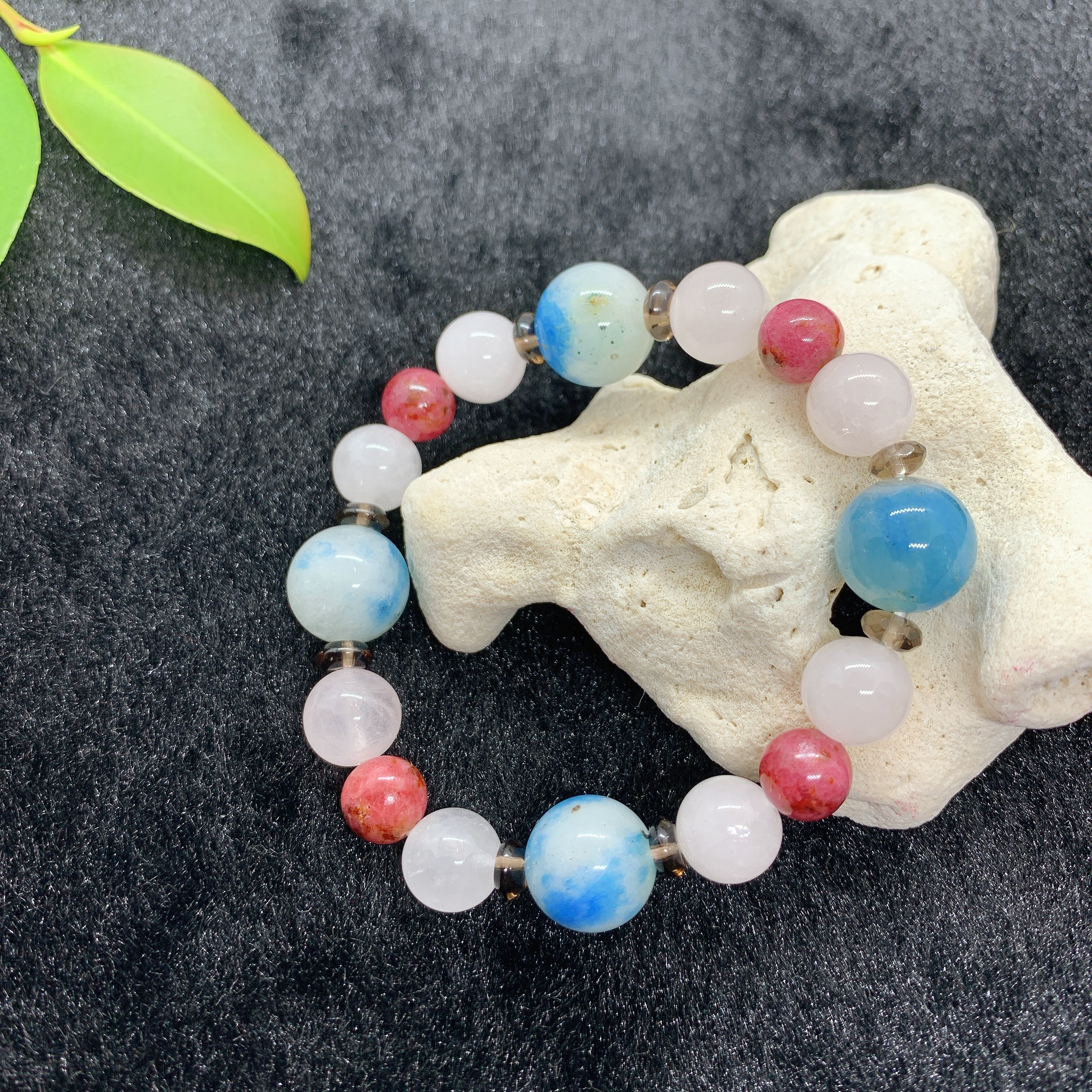 希少石☆ グラノブラスチック・ブルーラインクォーツ☆ロードナイト☆ローズクォーツ