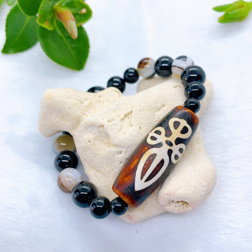 フォロー割有】金剛杵三眼天珠 ブレスレット 【公式通販】