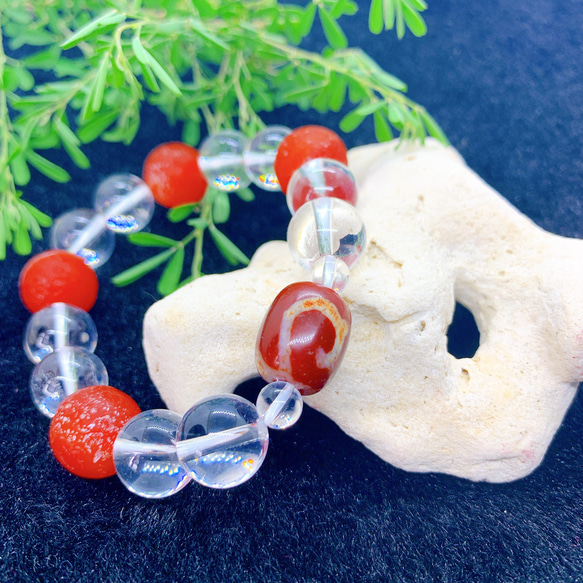 ☆グリーンターラ⭐︎龍眼と宝瓶天珠⭐︎ブレスレット GreenTara