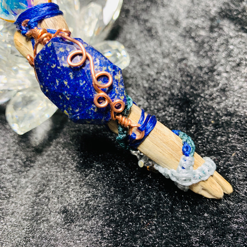 魔法の杖☆青い鳥☆天然石ワンド その他アート roku 通販 9461387