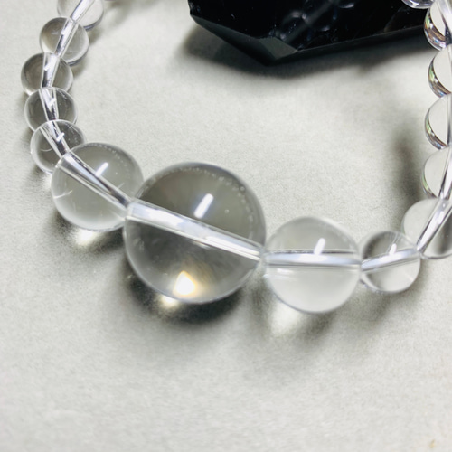 楽天市場】水晶 ブレスレット 128面 カット 8mm 16〜17.5cm S〜L