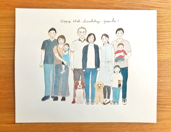 my family ! シンプル 似顔絵 1枚目の画像