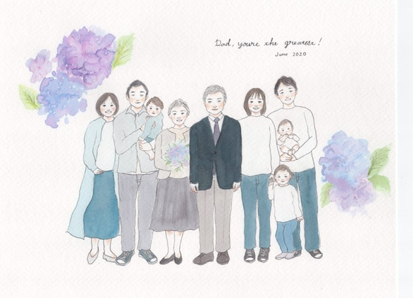 my family! シンプル 似顔絵 1枚目の画像