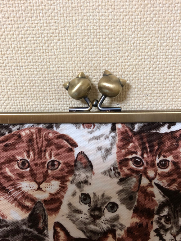 猫柄 がま口 財布 パスケース カードケース 4枚目の画像