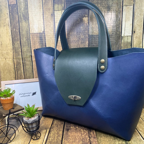 姫路レザー】カバン バック トートバッグ 革 本革 内ポケット付き A4