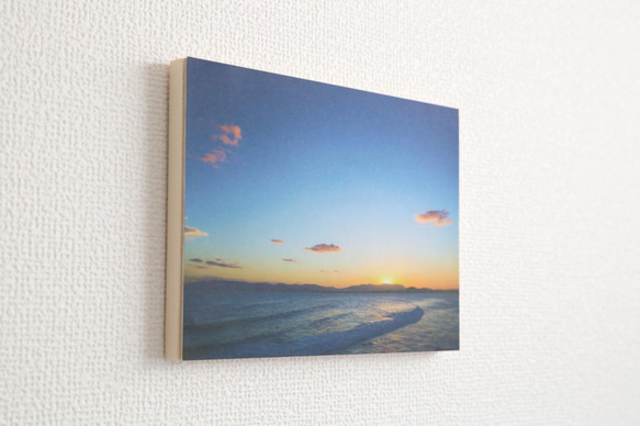 和紙と木のインテリアフォトパネル / 海辺の夜明け 2枚目の画像