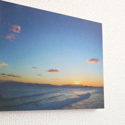 和紙と木のインテリアフォトパネル / 海辺の夜明け 3枚目の画像