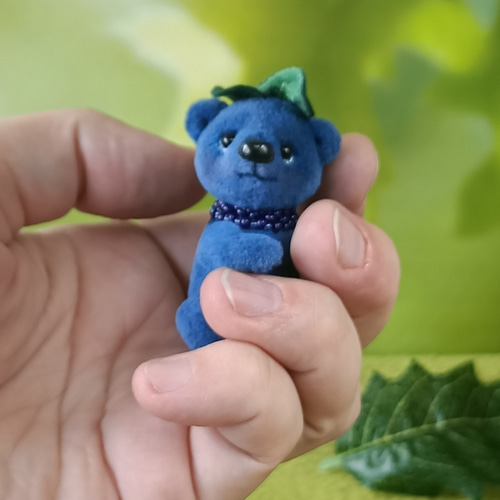 ブルーテディベア くま アーティストベア 海外作家様 ハンドメイド ぬいぐるみ ブルーテディベア くま アーティストベア 海外作家様