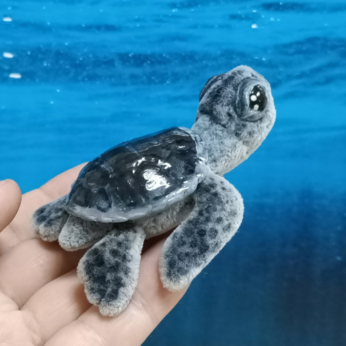 ウミガメ レプリカ 海洋生物 のリアルなハンドメイド作品 海カメ