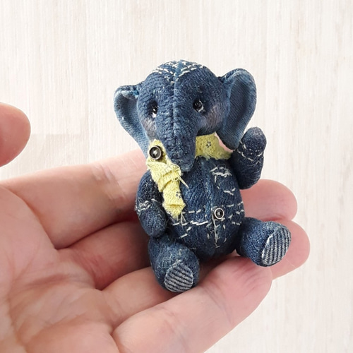 ブルーデニムぬいぐるみミニ象 あみぐるみ CityPlush 通販 9763533