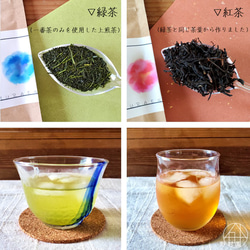 《名入れ／メッセージ／熨斗OK》狭山茶＆フィルターインボトルセット　緑茶・紅茶 4枚目の画像