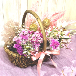 ドライフラワー ♡ミニ bouquet＊＊小さなフラワーブーケとバスケットの可愛い♪♪♪セット 3枚目の画像