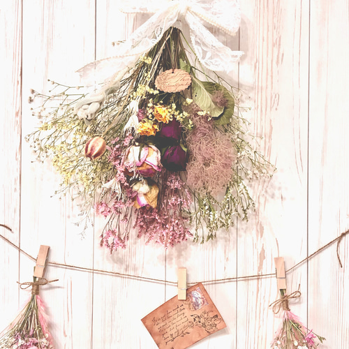 ドライフラワースワッグ＊bouquet 春のワルツ♪♪♪ ドライフラワー  