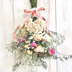 ドライフラワースワッグbouquet＊優しい花束♡Mothers DAYギフト 1枚目の画像