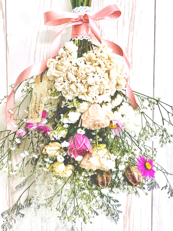 ドライフラワースワッグbouquet＊優しい花束♡Mothers DAYギフト 2枚目の画像