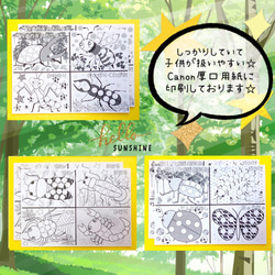 シール台紙✴︎ 海の生き物＆昆虫、虫セット☆ 知育ワークシート 3枚目の画像