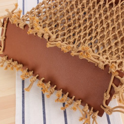手織りコットンロープネットバッグ 3枚目の画像