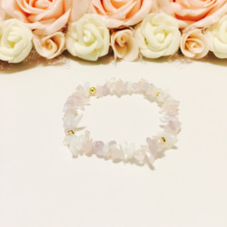 Rose Quartz Roughness Bracelet 1枚目の画像