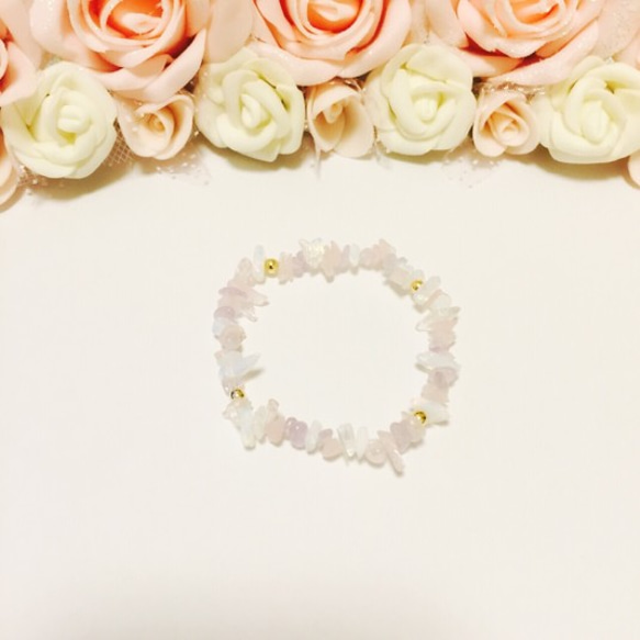 Rose Quartz Roughness Bracelet 2枚目の画像