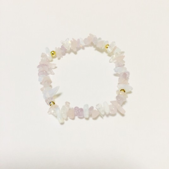 Rose Quartz Roughness Bracelet 3枚目の画像