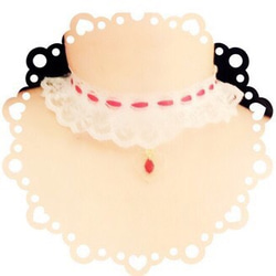 Color Lace Heart Choker 1枚目の画像