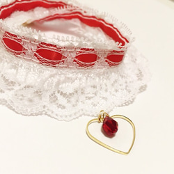 Color Lace Heart Choker 2枚目の画像